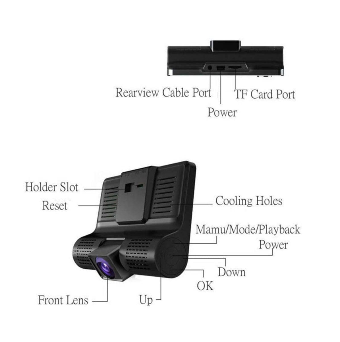 DVR 3 Cámaras Para Carro