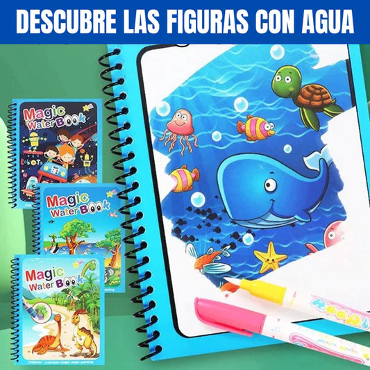 AQUALIBROS™- KIT DE LIBROS MÁGICOS PARA COLOREAR CON AGUA