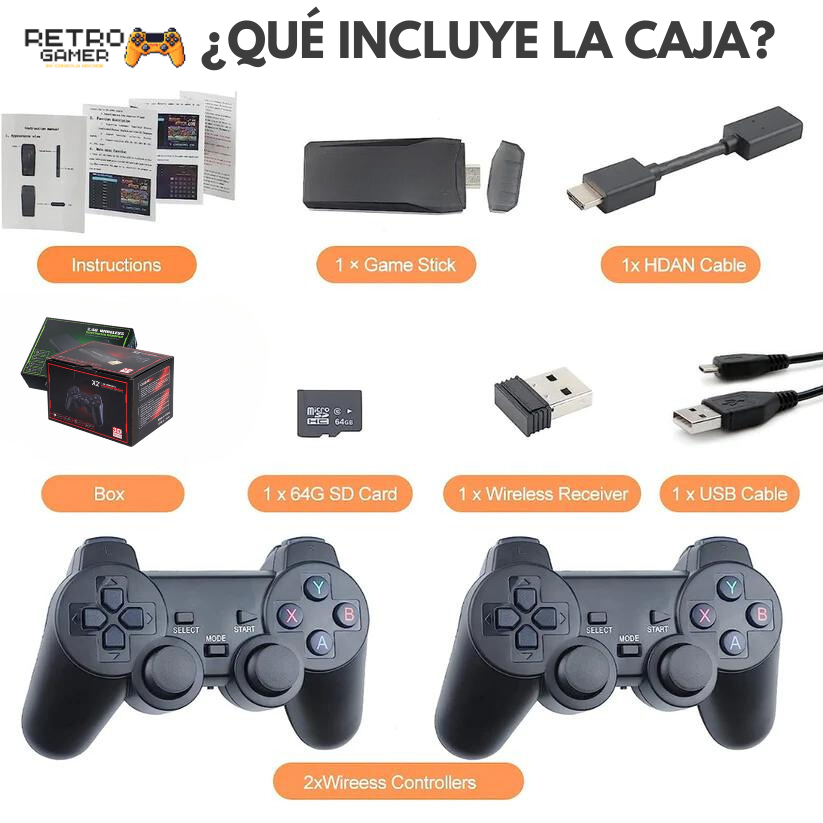 Consola de videojuegos RetroGamer® para TV o PC